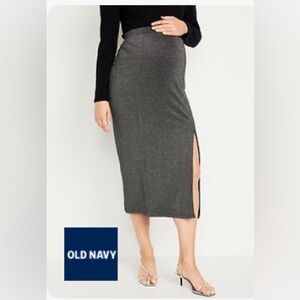 Old Navy maternity metallic midi skirt size M
